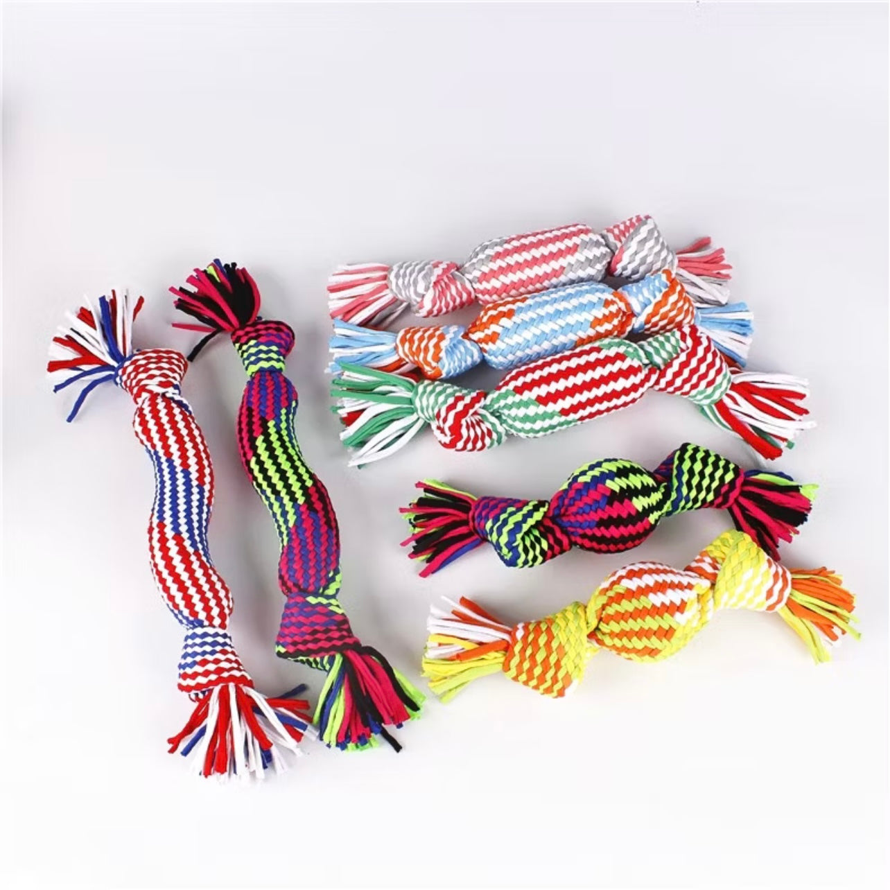 Bite Resistant Dog Rope Toy Pet Interactive Knot Design Dog Chew Rope Puppy Teething Toy