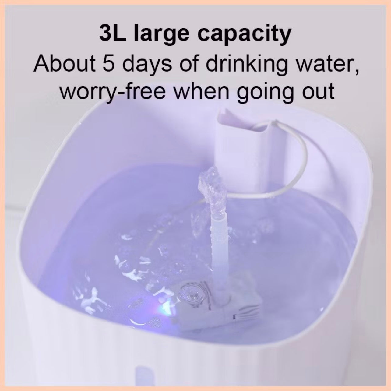 Automatic Pet Water Fountain for Cat and Dogs with Filter 3L