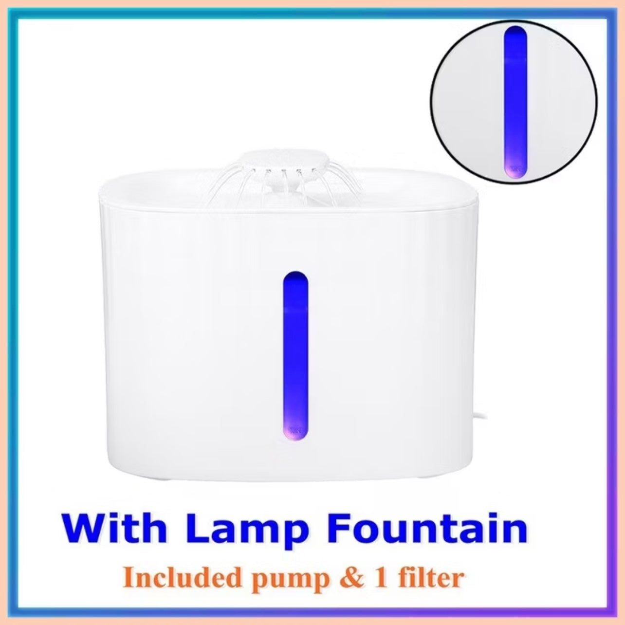 Automatic Pet Water Fountain for Cat and Dogs with Filter 3L