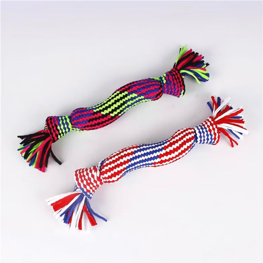 Bite Resistant Dog Rope Toy Pet Interactive Knot Design Dog Chew Rope Puppy Teething Toy