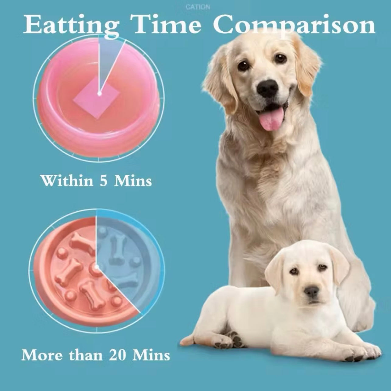 Slow food bowl for pets, Anti-Choking Dog Bowl cat bowl