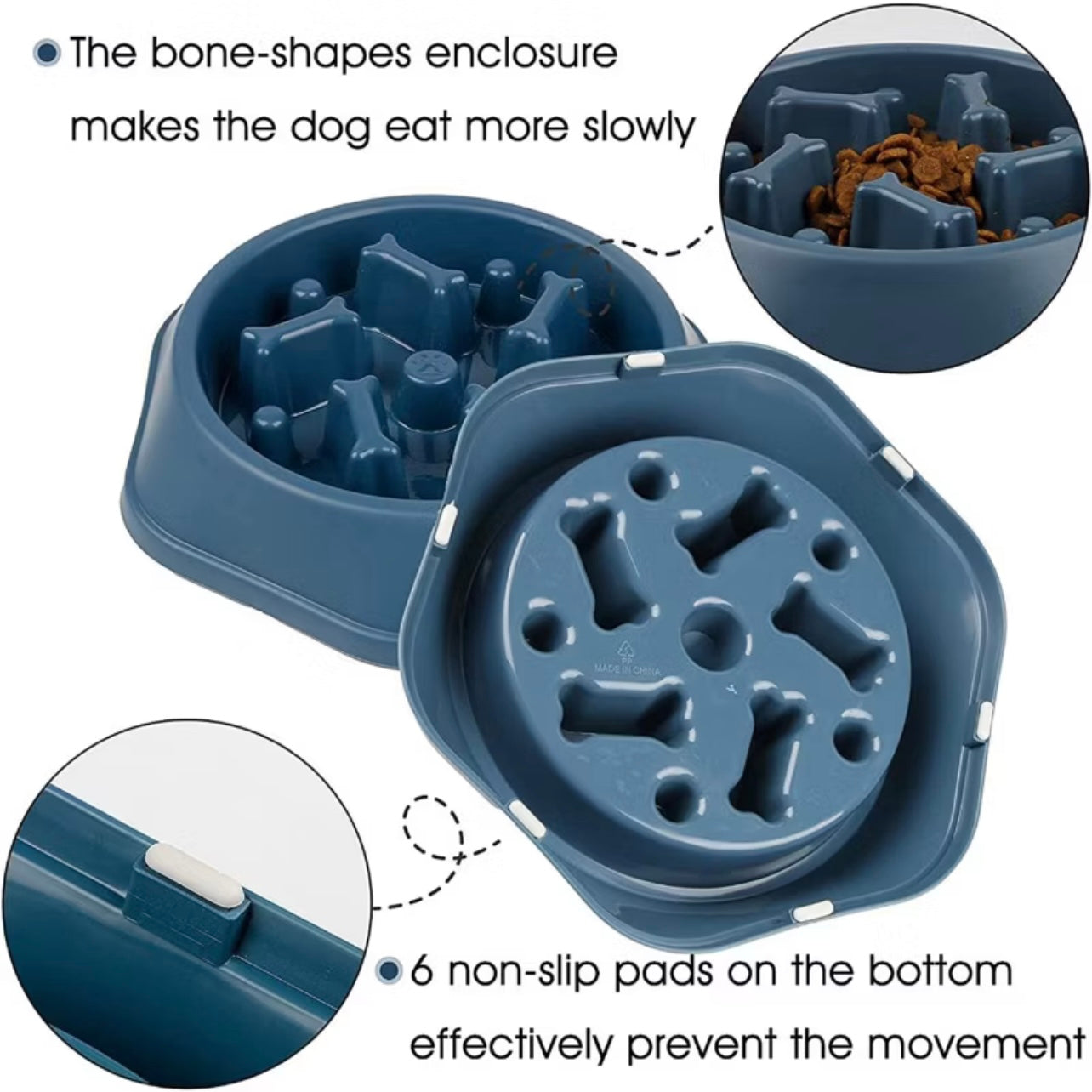Slow food bowl for pets, Anti-Choking Dog Bowl cat bowl