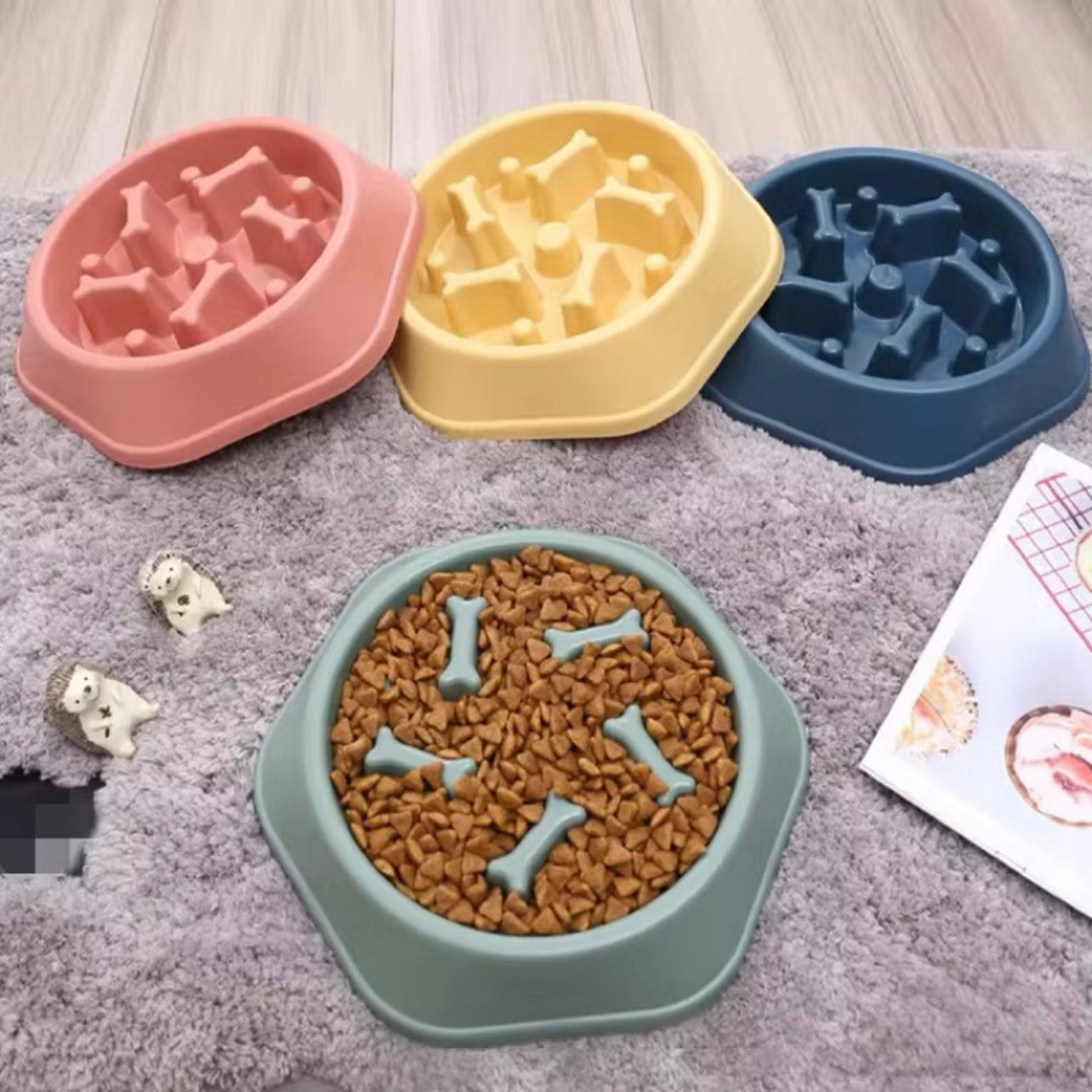 Slow food bowl for pets, Anti-Choking Dog Bowl cat bowl