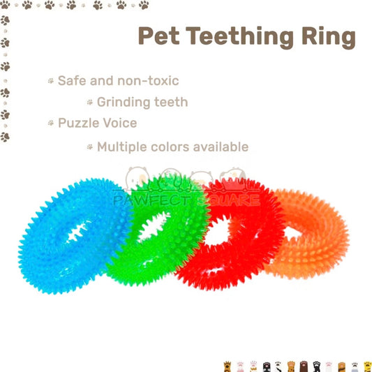 Pet Toy Dog Squeaky TPR Molar Chew Toy Puppy Bite Resistant Tooth Cleaning Toy