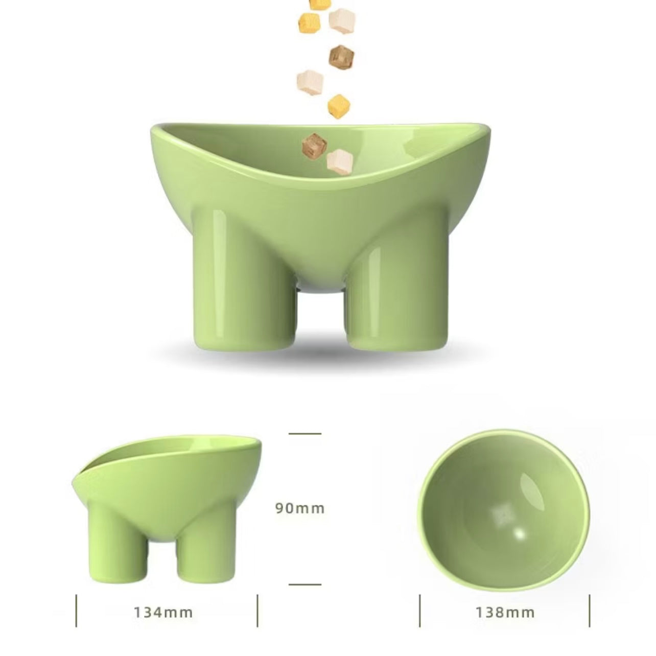 Minimalist Tilted Pet Bowl | Cat Bowl | Dog Bowl