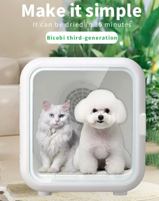 Pet Hair Dryer Box New Style Tempered Glass Door C-Type Bottom Hair Dryer
