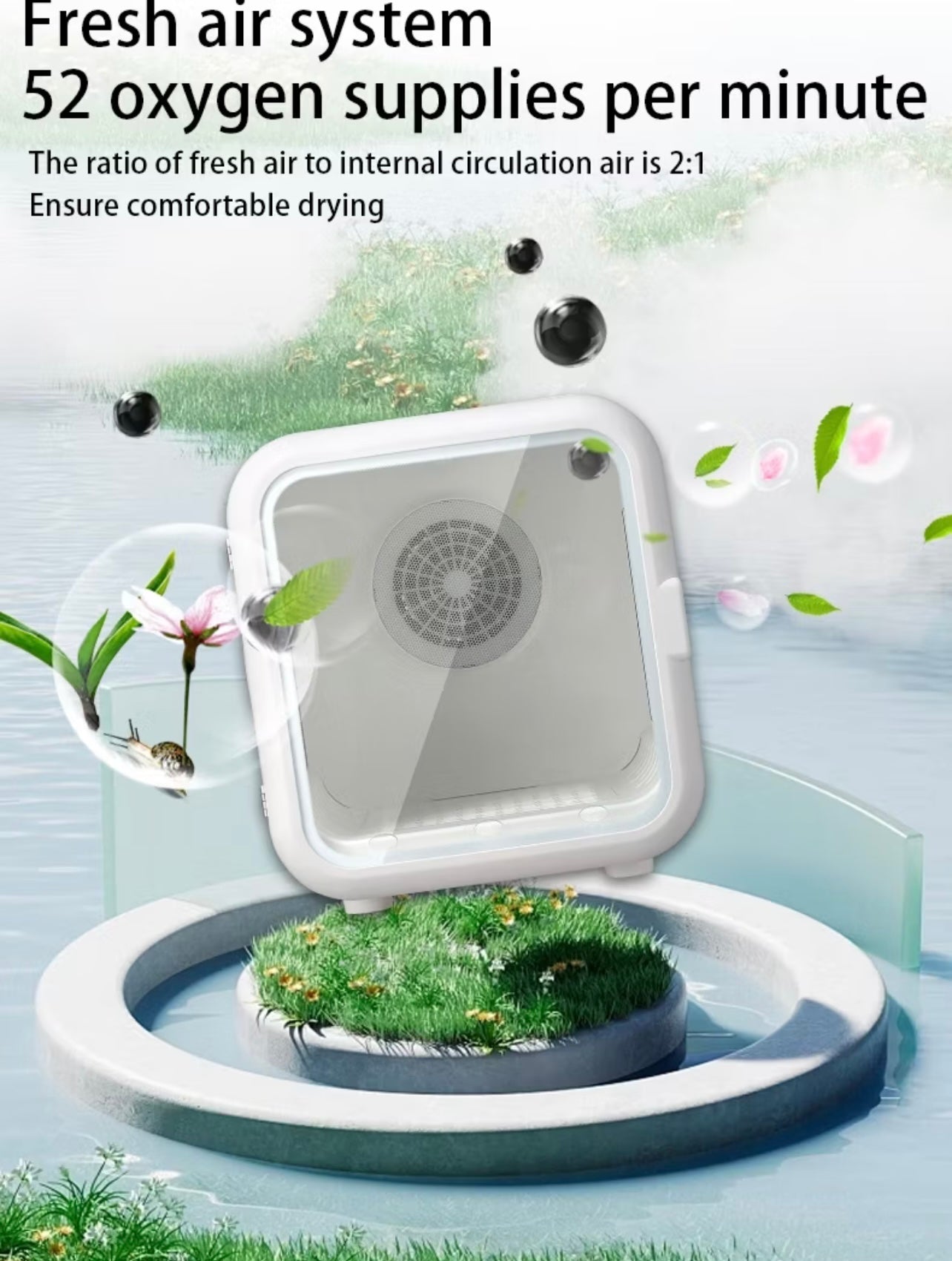 Pet Hair Dryer Box New Style Tempered Glass Door C-Type Bottom Hair Dryer