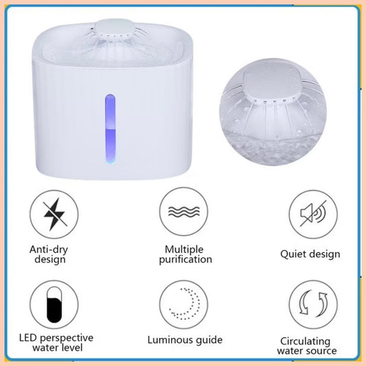 Automatic Pet Water Fountain for Cat and Dogs with Filter 3L