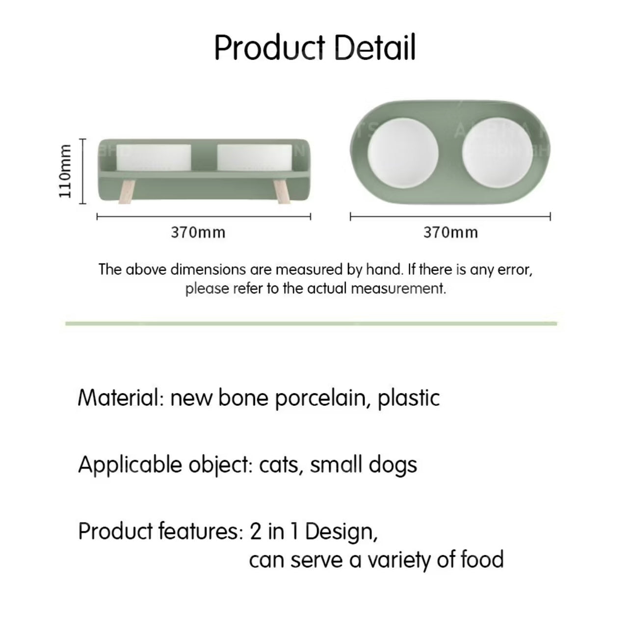 UBER CHUBBY Pet Food Bowl - For both Cats & Dogs