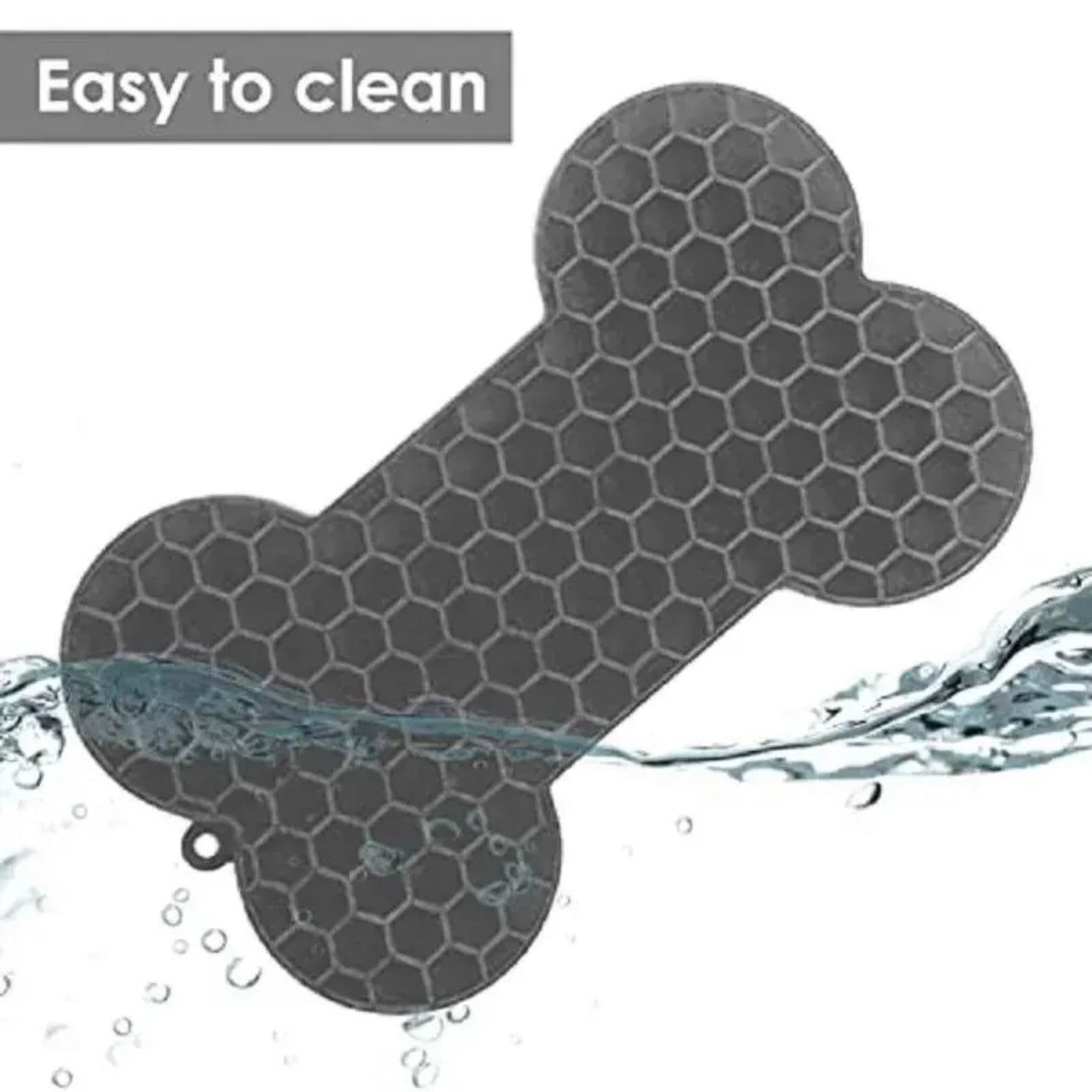 Silicone Dog Lick Mat, Slow Feeder Pet Treat Pad, Bone-Shaped Dog Licking Mat for Anxiety Reduction & Interactive Feeding
