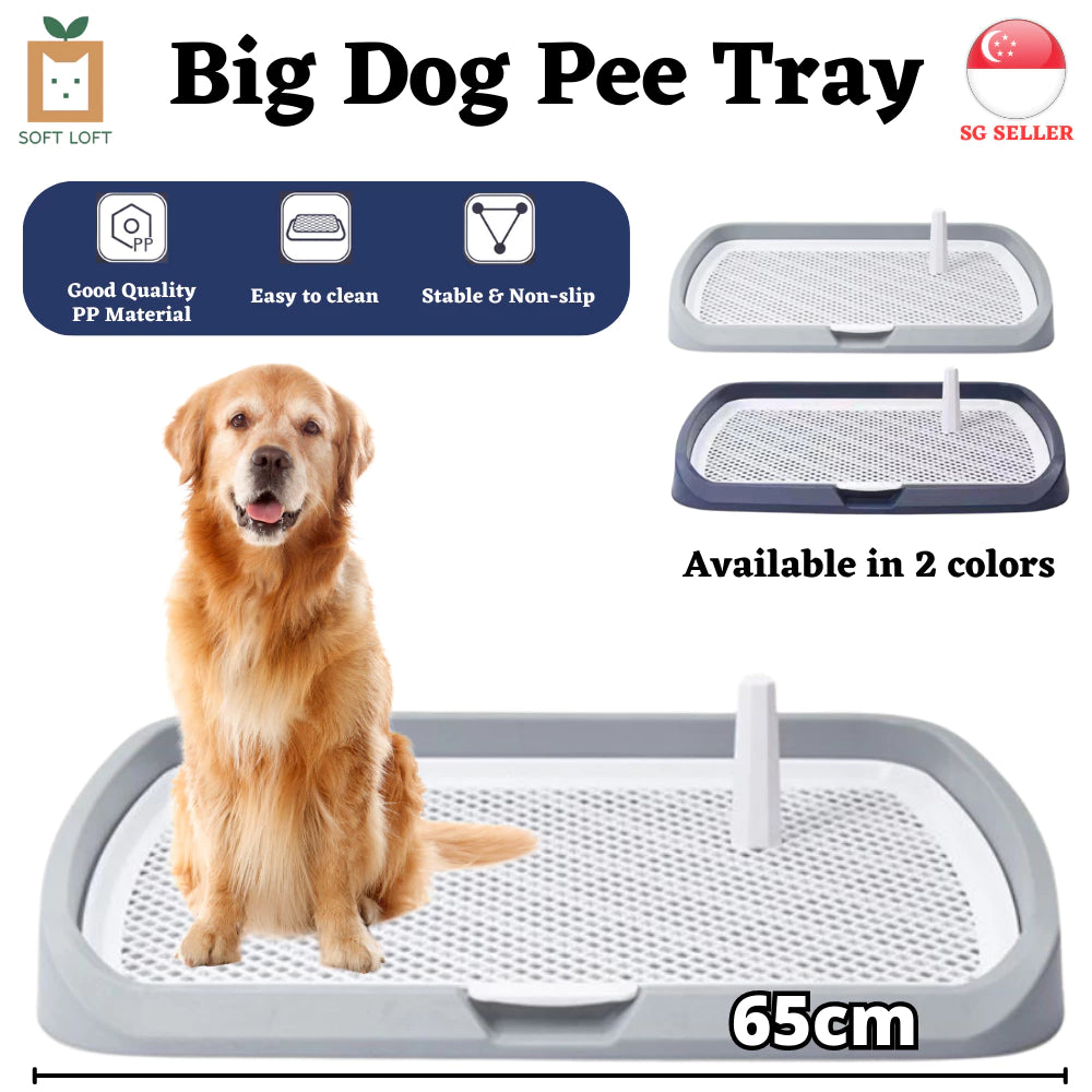 Non-Slip Dog Toilet Tray (Gray)